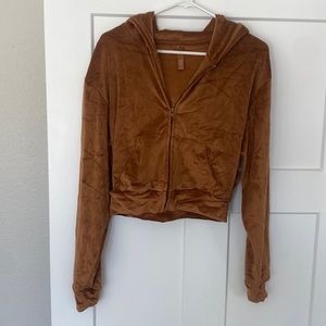 Skims Velour Hoodie - Copper